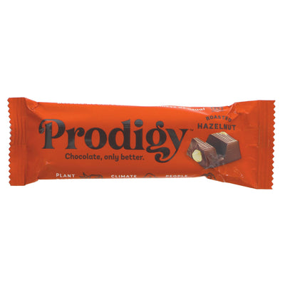 Prodigy Roasted Hazelnut Chocolate Bar: No Added Sugar, Vegan & Delicious - 35G