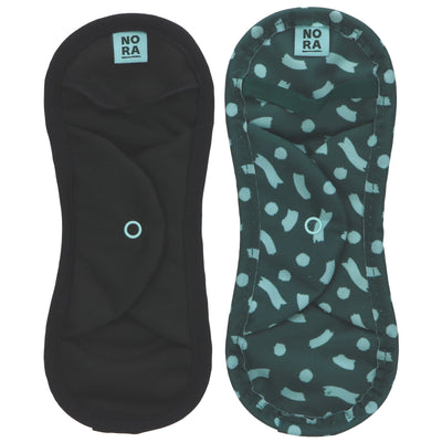 Nora | Reusable Light Pad - Celeste Green Pattern + Black | 1