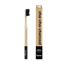 From Earth to Earth | Bamboo Tooth Brush Cha Cha Charcoal Black Medium 1 Unit | 17g