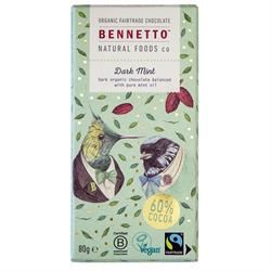 Bennetto | Organic Chocolate Bar Dark Mint 80g | 80g