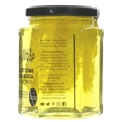 Hilltop Honey | Cut Comb in Honey - Acacia | 340g