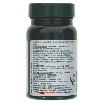 Natures Aid | Celery Seed Complex - Synergistic Blend | 60 tablets