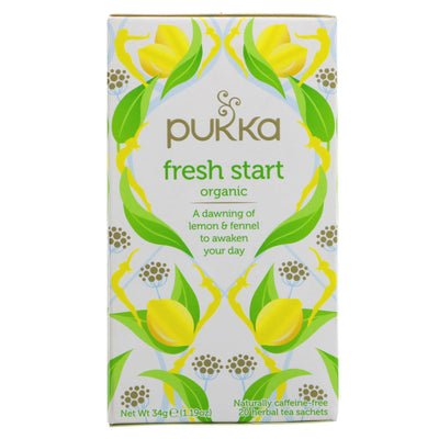 Pukka's Organic & Vegan Lemon & Fennel Tea-20 Bags: Perfect for a Fresh Start Every Morning!