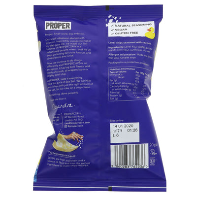 Properchips | Sea Salt - Lentil Chips | 20g