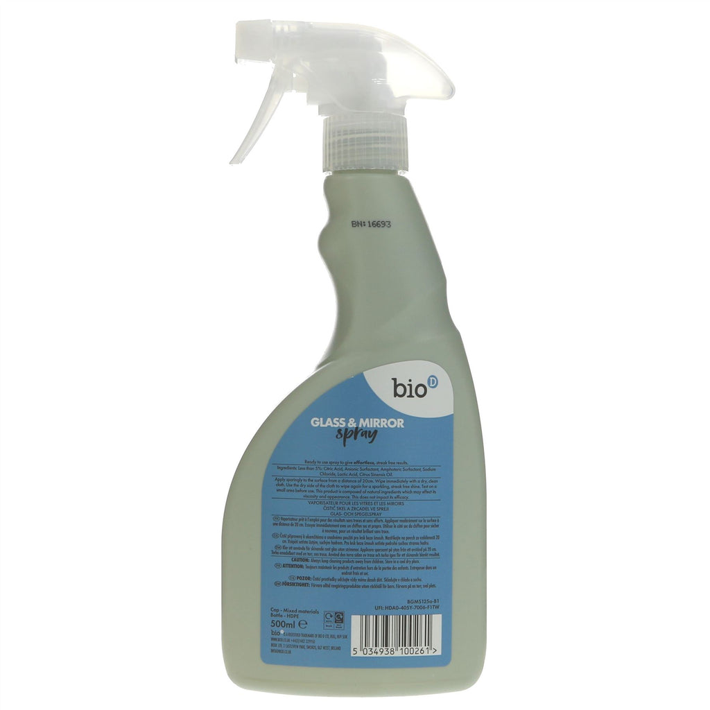 Bio D | Glass And Mirror Spray | 500ML