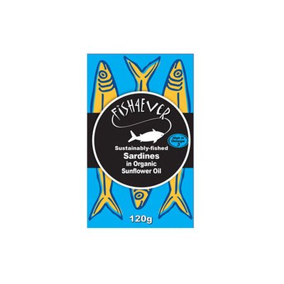 Fish4ever | Whole Sardines in org sunflower oil | 120g