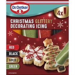 Dr Oetker | Dr Oetker Glittery Xmas Decorating Icing 76g | 76g