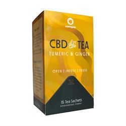 Edens Gate |  CBD Tea With Adaptogens - Turmeric & Ginger - 15 Tea Bags | 15bag