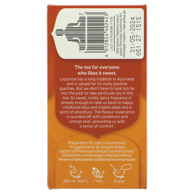 Organic Vegan Yogi Tea Liquorice Orange Cardamom - 17 bags