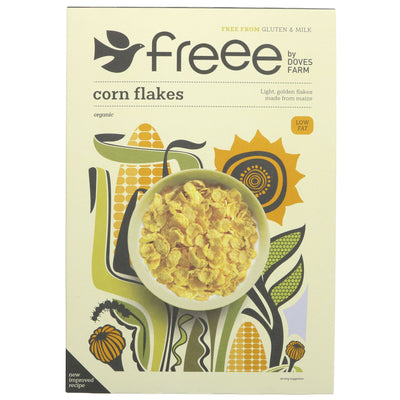 Gluten-free, organic, vegan corn flakes made from fine organic maize for a guilt-free breakfast.