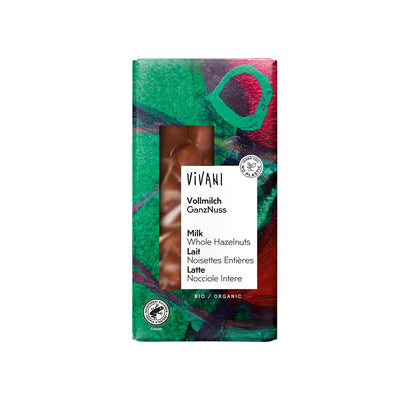 Vivani | Milk with whole hazelnuts Organic | 100g