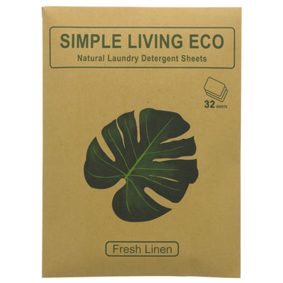 Vegan laundry detergent sheet made from plant-derived ingredients. Plastic-free, biodegradable, and pre-measured for convenience. Spring fresh scent.