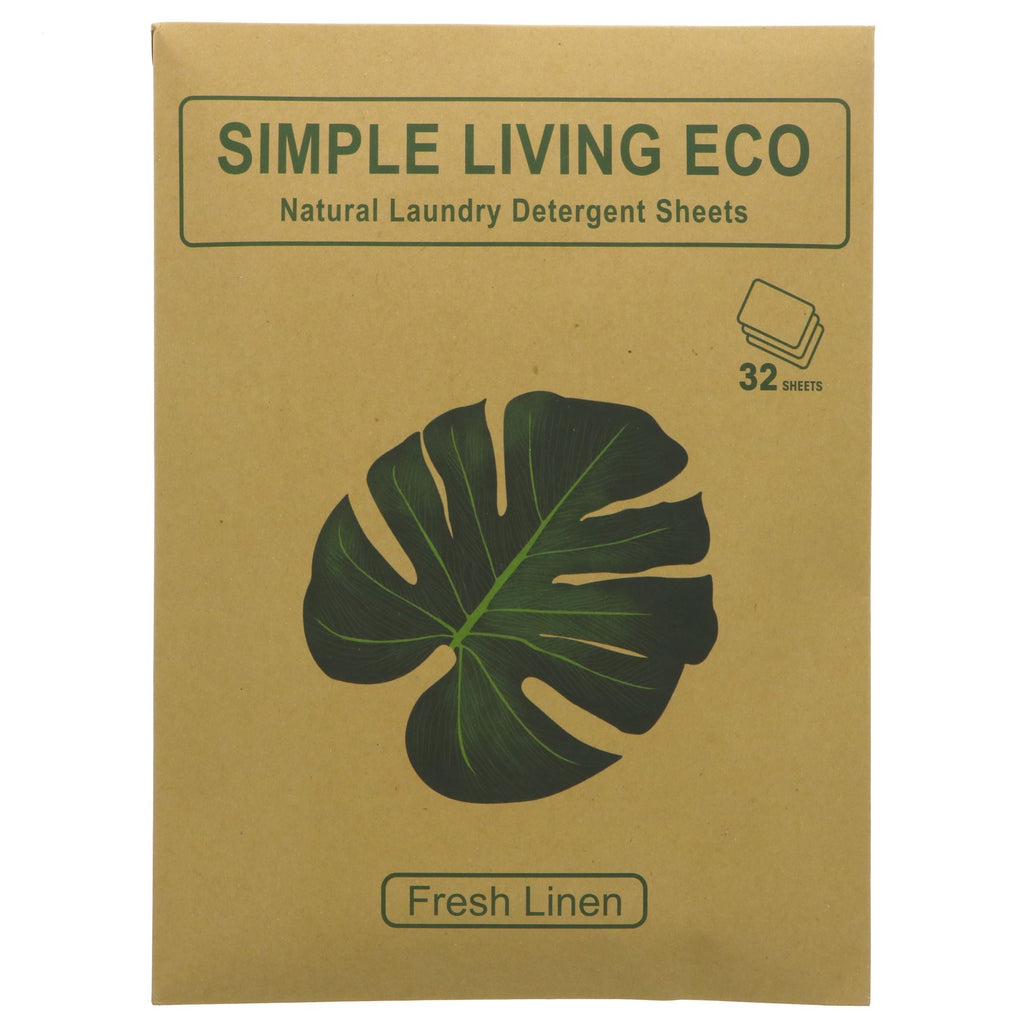 Vegan laundry detergent sheet made from plant-derived ingredients. Plastic-free, biodegradable, and pre-measured for convenience. Spring fresh scent.