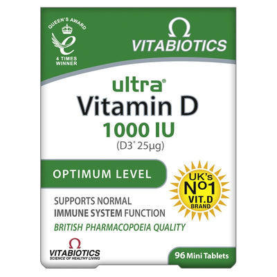 Vitabiotics | Ultra Vitamin D3 1000 IU | 96tabs