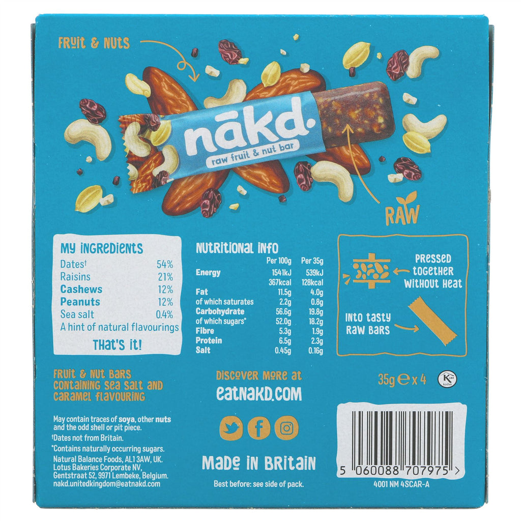 Nakd | Salted Caramel Multipack | 4 x 35g