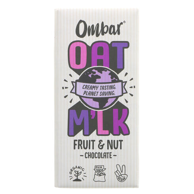 Ombar Fruit & Nut Chocolate Bar - Fairtrade, Organic, Vegan, No Added Sugar - 70g