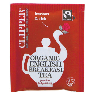 Organic, Vegan English Breakfast Tea - 250 Bags, Fairtrade, Ethical, Delicious.