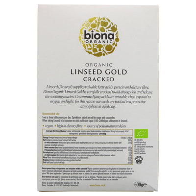 Biona | Cracked Linseed Gold Organic - Omega 3 Extra | 500g