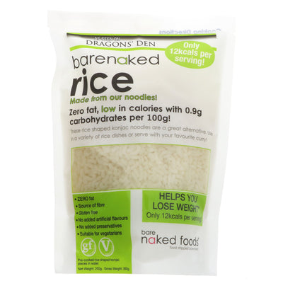 Gluten-free & vegan rice alternative made from Konjac flour - perfect for any dish! No artificial flavors or preservatives. 250G.