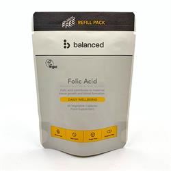 Balanced | Folic Acid 60 Veggie Caps - Refill Pouch | 60 capsule