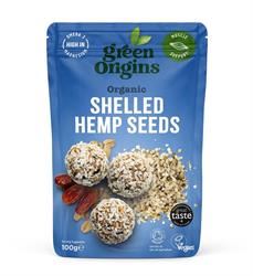 Green Origins | Organic Shelled Hemp Seeds (Raw) 100g | 100g