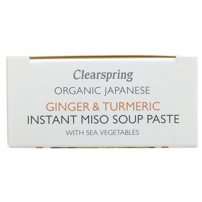 Clearspring | Ginger & Turmeric Miso Soup - With Sea Vegetables | 4 x 15g