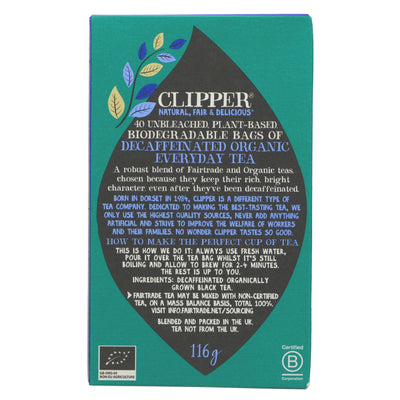 Clipper | Decaffeinated Tea | 40 bags