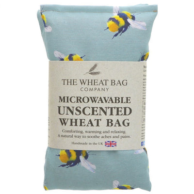 Soothe aches & pains with The Wheat Bag Company's Unscented Wheat Bag Bee. Handmade with English wheat, microwaveable & vegan.