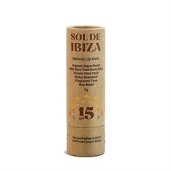 Sol De Ibiza | Plastic Free Lip Balm Natural Mineral Sunscreen SPF15 | 1unit