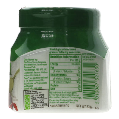 Truvia | Sweetener from the Stevia Leaf - Calorie free - Tubs | 270g