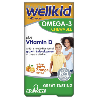 Vitabiotics | Wellkid Omega-3 Chewable (Orange) | 60caps