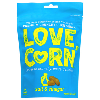 Love Corn | Crunchy Corn - Salt and Vinegar | 115g | Gluten-free | Vegan | Deliciously Crunchy