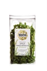 Biona | Spelt Spinach Artisan Tagliatelle Pasta - Rolled Organic 250g | 250g