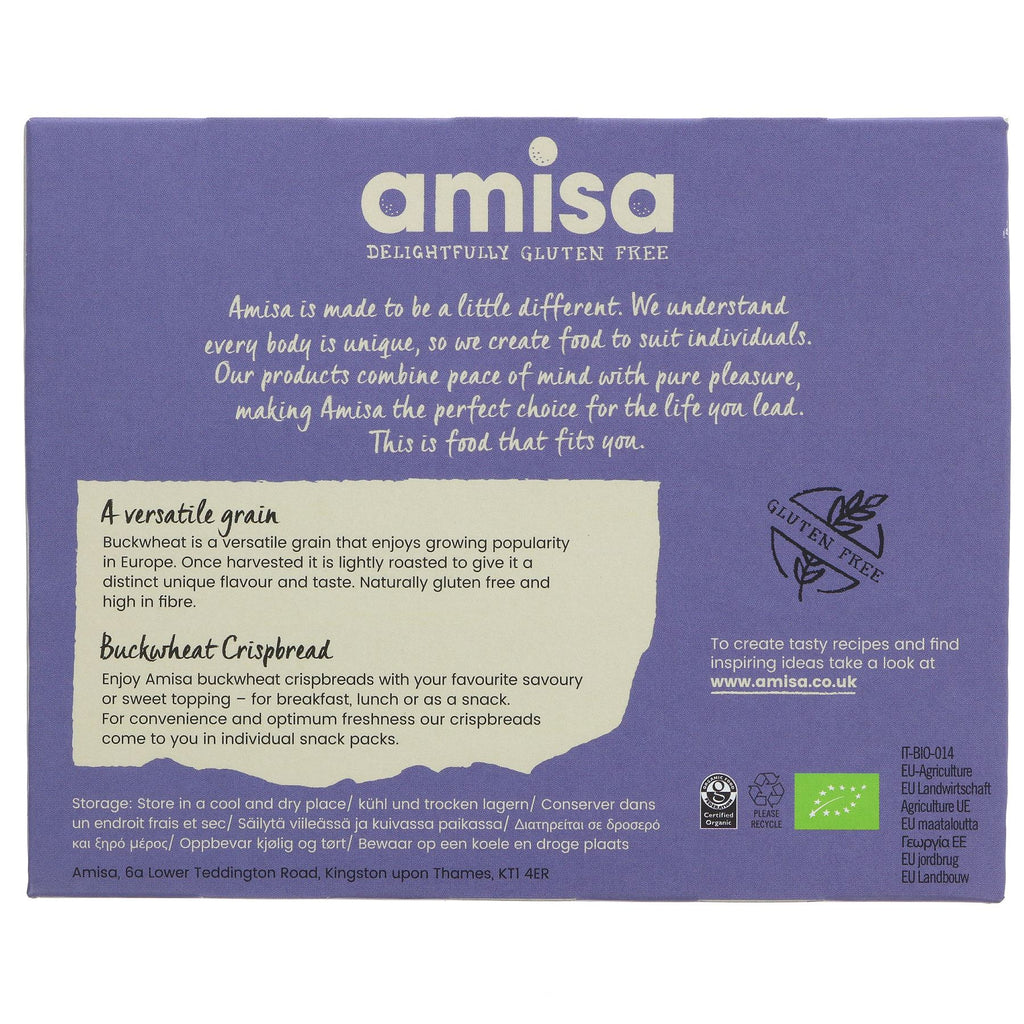 Amisa | Crispbread - Buckwheat W/grain | 120g