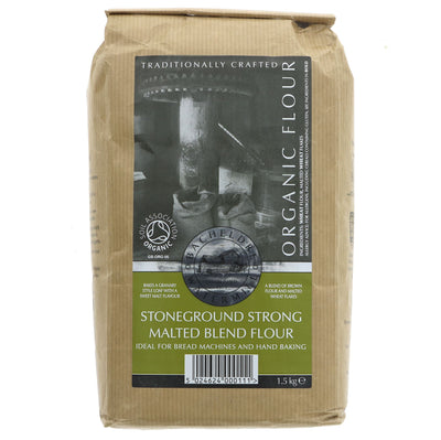 Organic Stoneground Malted Blend Flour | Vegan-friendly | Ideal for bread, cakes & pastries | 1.5kg