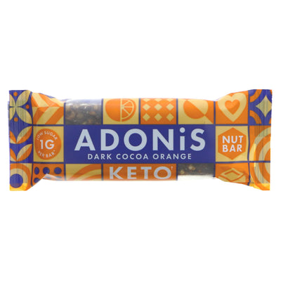 Indulgent Adonis Keto Chocolate Orange Bar - Gluten-Free & Vegan. Perfect for everyday cravings.