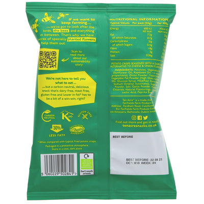 Ten Acre Crisps | Cheese & Onion Crisps - Hand Cooked, Skin On Crisps | 35g