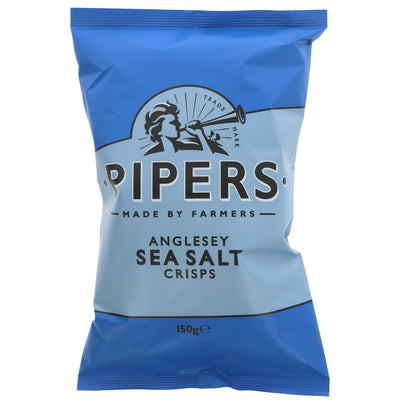 Pipers Crisps Anglesey Sea Salt - gluten-free, vegan and tasty crisps seasoned with renowned salt from Anglesey.