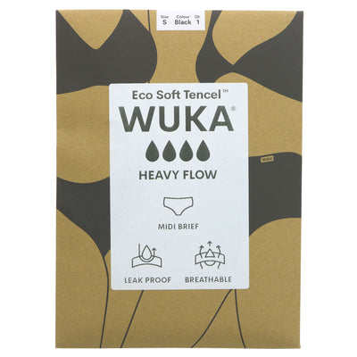 Wuka Ultimate Heavy Flow S - Eco-Friendly, Holds 20ml Blood, Lasts up to 8 Hours, Saves 200 Tampons! Vegan, Midi Brief.