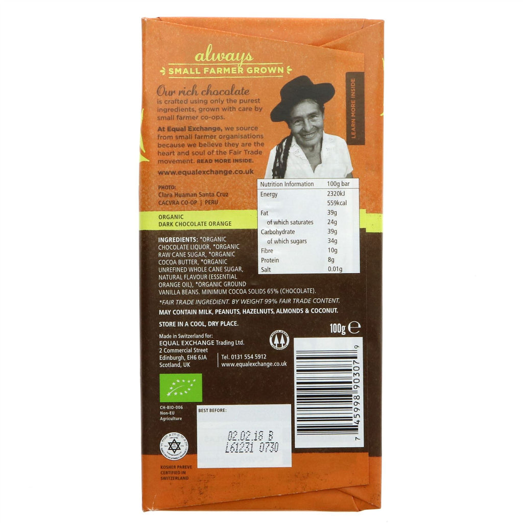 Equal Exchange | 65% Organic Dark Orange | 100G