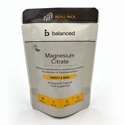 Balanced | Magnesium Citrate 60 Veggie Caps - Refill Pouch | 60 capsule