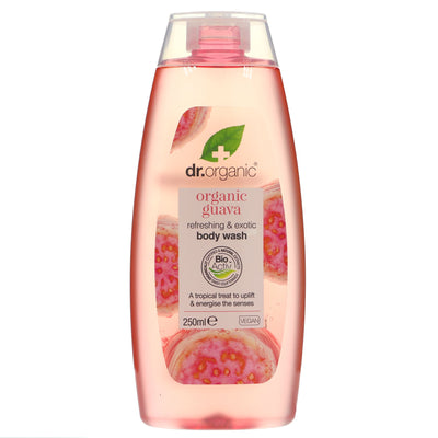 Refresh & revive with Dr. Organic's vegan Guava Body Wash - natural & revitalizing. Perfect for your daily shower routine.