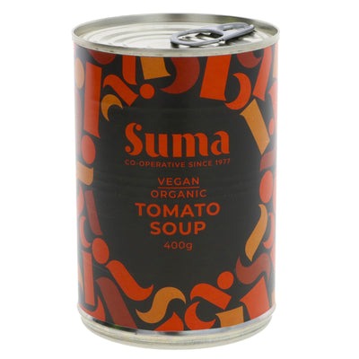 Organic Tomato Soup - No Added Sugar, Vegan, by Suma - now with even more tomatoes for extra flavor! 400g.