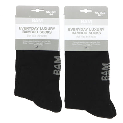 Bamboo Clothing | Mixed Size Black Socks | 1