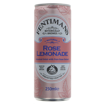 Fentimans Rose Lemonade: Luxury in a bottle. Gluten-free, vegan, and bursting with sweet and tangy notes.