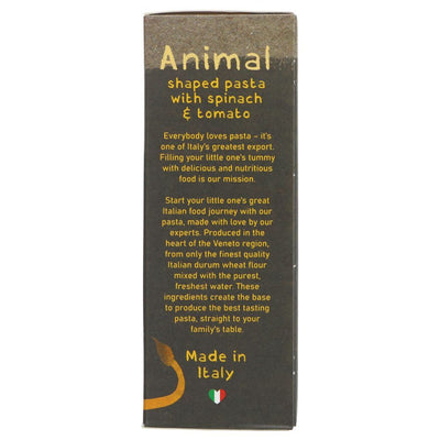 Little Pasta Organics | Animal Pasta Shapes - Tricolor - elephant,tortoise,lion,hippo | 300g