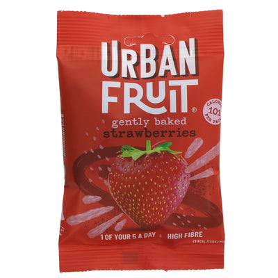 Gluten-free, vegan baked fruit snacks with pure strawberry taste, no added sugars or preservatives. Perfect for on-the-go snacking.