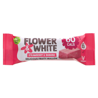 Flower & White | Strawberry & Banana Mallow Bar | 35g
