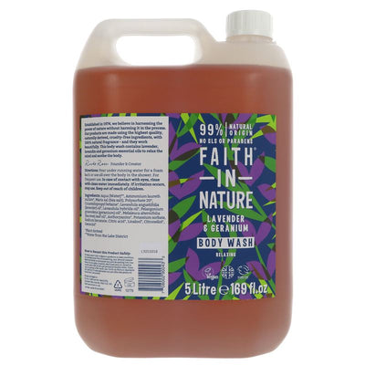 Faith In Nature | Body Wash-lavender & Geranium | 5L