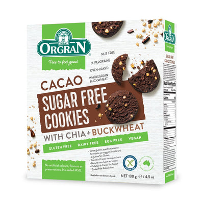 Orgran | Sugar Free Cacao Cookies | 130g